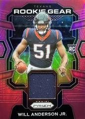 Will Anderson Jr. [Pink] #RG-WA Football Cards 2023 Panini Prizm Rookie Gear Prices