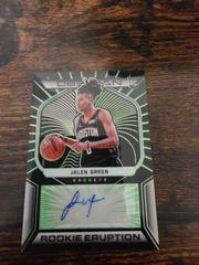 Jalen Green [Green] Basketball Cards 2021 Panini Obsidian Rookie Eruption Signatures Prices