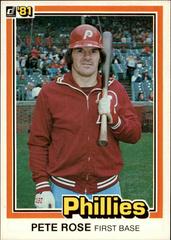 Pete Rose [See Card 251 on Back] Baseball Cards 1981 Donruss Prices