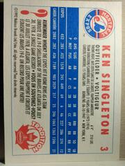 Back | Ken Singleton Baseball Cards 1992 Nabisco Tradition