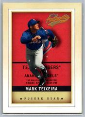 Mark Teixeira Baseball Cards 2002 Fleer Authentix Prices