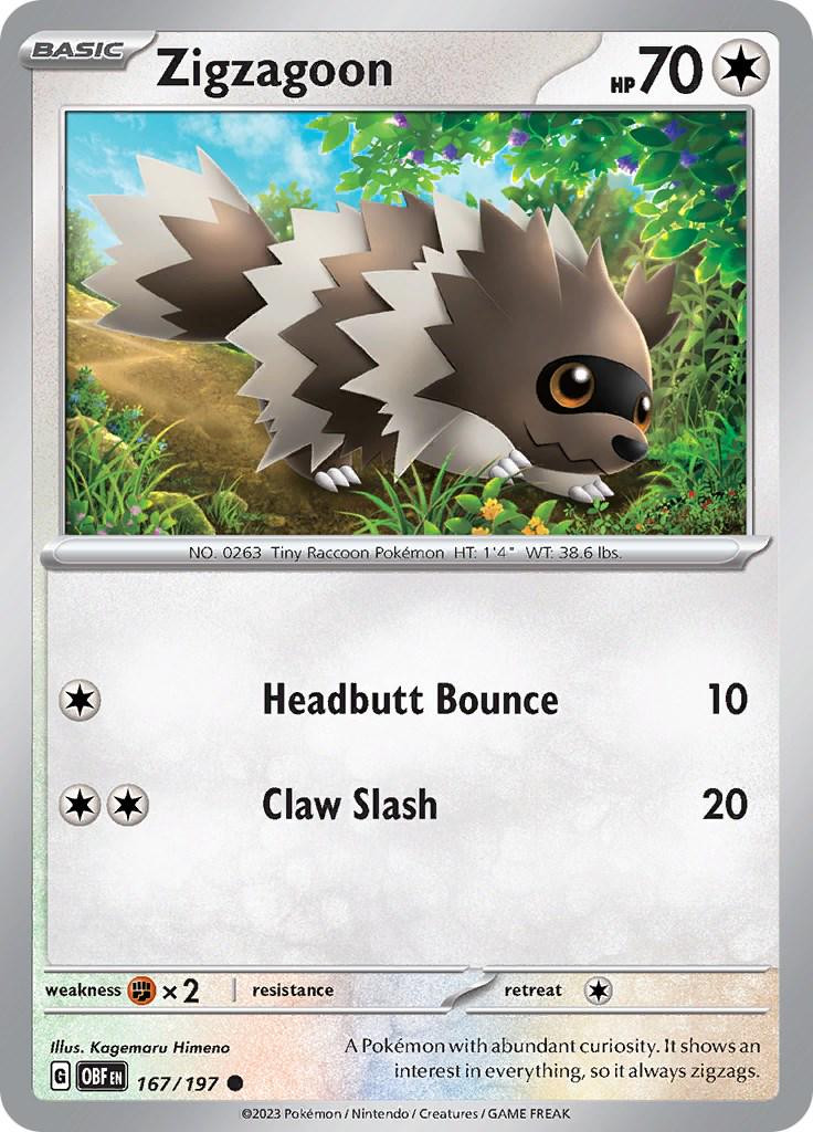 Zigzagoon #167 Pokemon Obsidian Flames