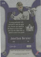 Back | Jonathan Bernier Hockey Cards 2007 O-Pee-Chee