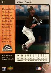 Rear | Ellis Burks Baseball Cards 1996 SP