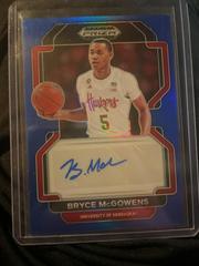Bryce McGowens [blue] #DP-BMC Basketball Cards 2022 Panini Prizm Draft Picks Autographs Prices