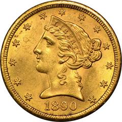 1890 CC Coins Liberty Head Half Eagle Prices