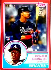 Ronald Acuna Jr. [1983 Topps Baseball Red] #83-13 Baseball Cards 2018 Topps Mini Prices