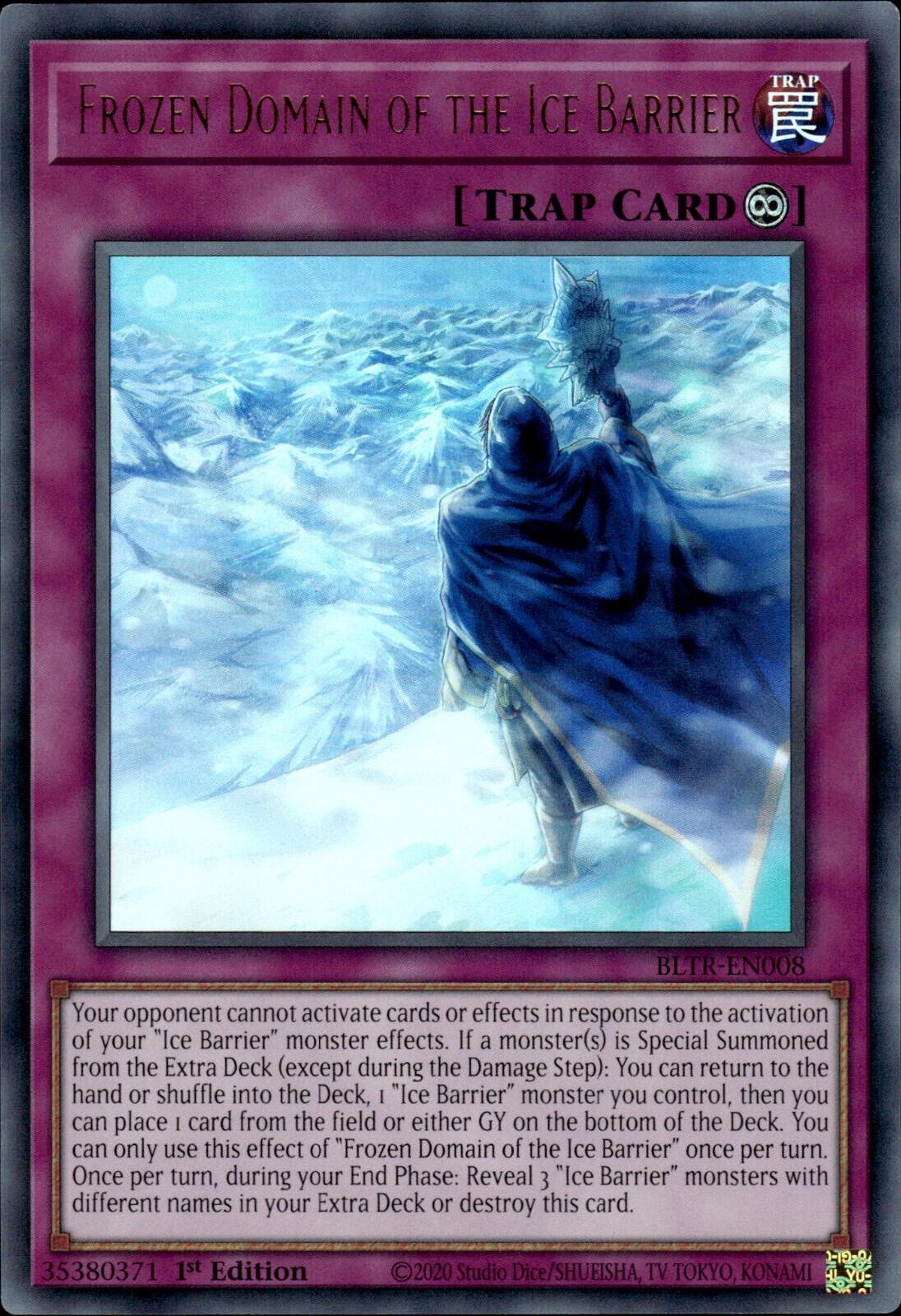 Frozen Domain of the Ice Barrier BLTR-EN008 YuGiOh Battles of Legend: Terminal Revenge