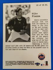 Card Back | Mike Piazza Baseball Cards 1999 Sports Illustrated Headliners