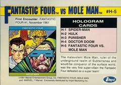 Back | Fantastic Four / Mole Man [Hologram] Marvel 1991 Universe