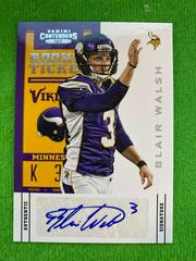 Blair Walsh [Autograph] #243 Football Cards 2012 Panini Contenders Prices