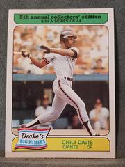 Chili Davis #9 Baseball Cards 1985 Drake's Prices