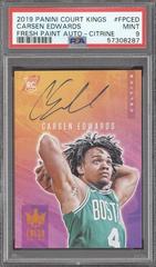 Carsen Edwards [Citrine] #FP-CED Basketball Cards 2019 Panini Court Kings Fresh Paint Autographs Prices