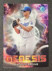 Maddux Bruns #GNS-15 Baseball Cards 2021 Bowman Draft Genesis Prices