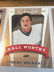 Teemu Selanne [Hall Worthy] Hockey Cards 2006 O Pee Chee Prices