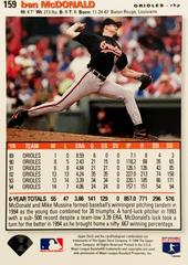 Rear | Ben McDonald Baseball Cards 1995 Collector's Choice Se