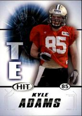Kyle Adams #65 Football Cards 2011 Sage Hit Prices