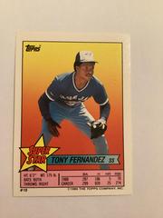 Tony Fernandez #10 Baseball Cards 1989 Topps Stickercards Blank Back Prices
