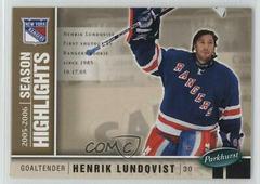 Henrik Lundqvist #599 Hockey Cards 2005 Parkhurst Prices