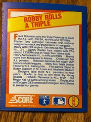Robby Rolls A Tripple Baseball Cards 1989 Score Magic Motion Trivia A Year to Remember Prices