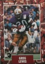 Greg Lewis #82 Football Cards 1991 Star Pics Prices
