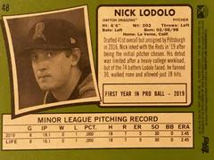 Rear | Nick Lodolo Baseball Cards 2020 Topps Heritage Minor League