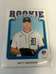 Matt Manning #RP-12 Baseball Cards 2022 Topps Heritage Rookie Performers Prices