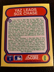 Yaz Leads Sox Chase Baseball Cards 1988 Score Magic Motion Great Moments in Baseball Prices