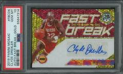 Clyde Drexler [Gold] #FB-CDX Basketball Cards 2019 Panini Mosaic Autographs Fast Break Prices