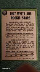 Back  | White Sox Rookies [D. Josephson, F. Klages] Baseball Cards 1967 Topps