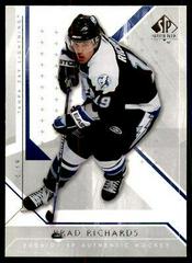 Brad Richards Hockey Cards 2006 SP Authentic Prices