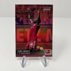 Taiwo Awoniyi [Red Refractor] #14 Soccer Cards 2021 Stadium Club Chrome Bundesliga Prices