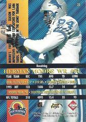 Card Back | Herman Moore [Perfect Play Foils] Football Cards 1996 Collector's Edge Advantage