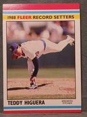 Teddy Higuera Baseball Cards 1988 Fleer Record Setters Prices