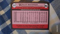 Back  | Wally Backman Baseball Cards 1989 Topps Traded