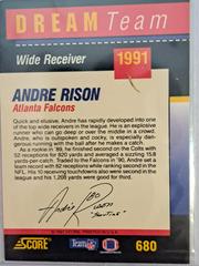 Andre Rison #680 Football Cards 1991 Score Dream Team Autographs Prices
