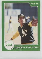 Jose Canseco #Major Leag Stat Sticker Baseball Cards 1986 Star Canseco Prices