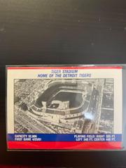 Detroit Tigers Tiger Stadium Baseball Cards 1990 Fleer Action Series Stickers Prices
