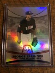 George Springer [Refractor Thick Stock] #PP48 Baseball Cards 2010 Bowman Platinum Prospects Prices