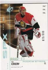 Ray Emery Hockey Cards 2002 SPx Prices