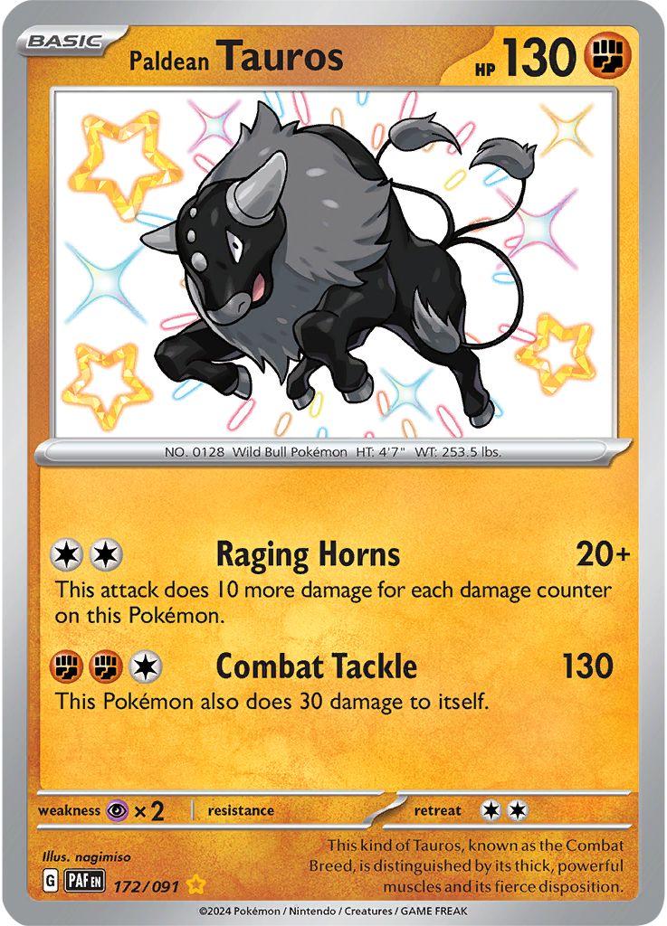 Paldean Tauros #172 Pokemon Paldean Fates