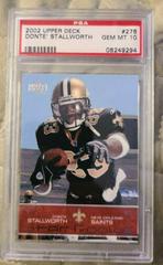 Donte Stallworth #276 Football Cards 2002 Upper Deck Prices