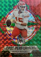 Patrick Mahomes II [Green] #EP-PM Football Cards 2023 Panini Mosaic Epic Performers Prices