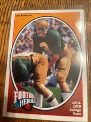 Joe Montana [1974-1978 College Years] #1 Football Cards 1991 Upper Deck Heroes Prices