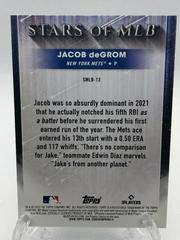 Back Of Card | Jacob DeGrom Baseball Cards 2022 Topps Stars of MLB