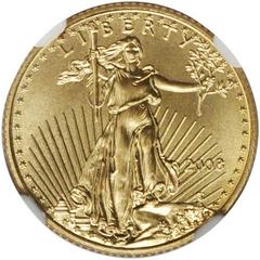 2008 Coins $5 American Gold Eagle Prices