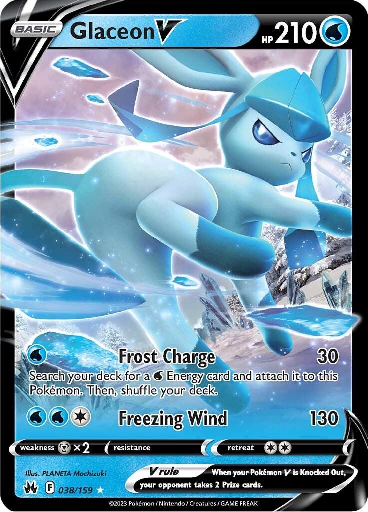 Glaceon V #38 Pokemon Crown Zenith