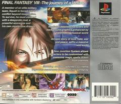 Back Cover | Final Fantasy VIII [Platinum] PAL Playstation
