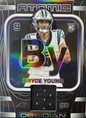 Bryce Young [Purple Electric Etch] #AMA-BYO Football Cards 2023 Panini Obsidian Atomic Material Prices