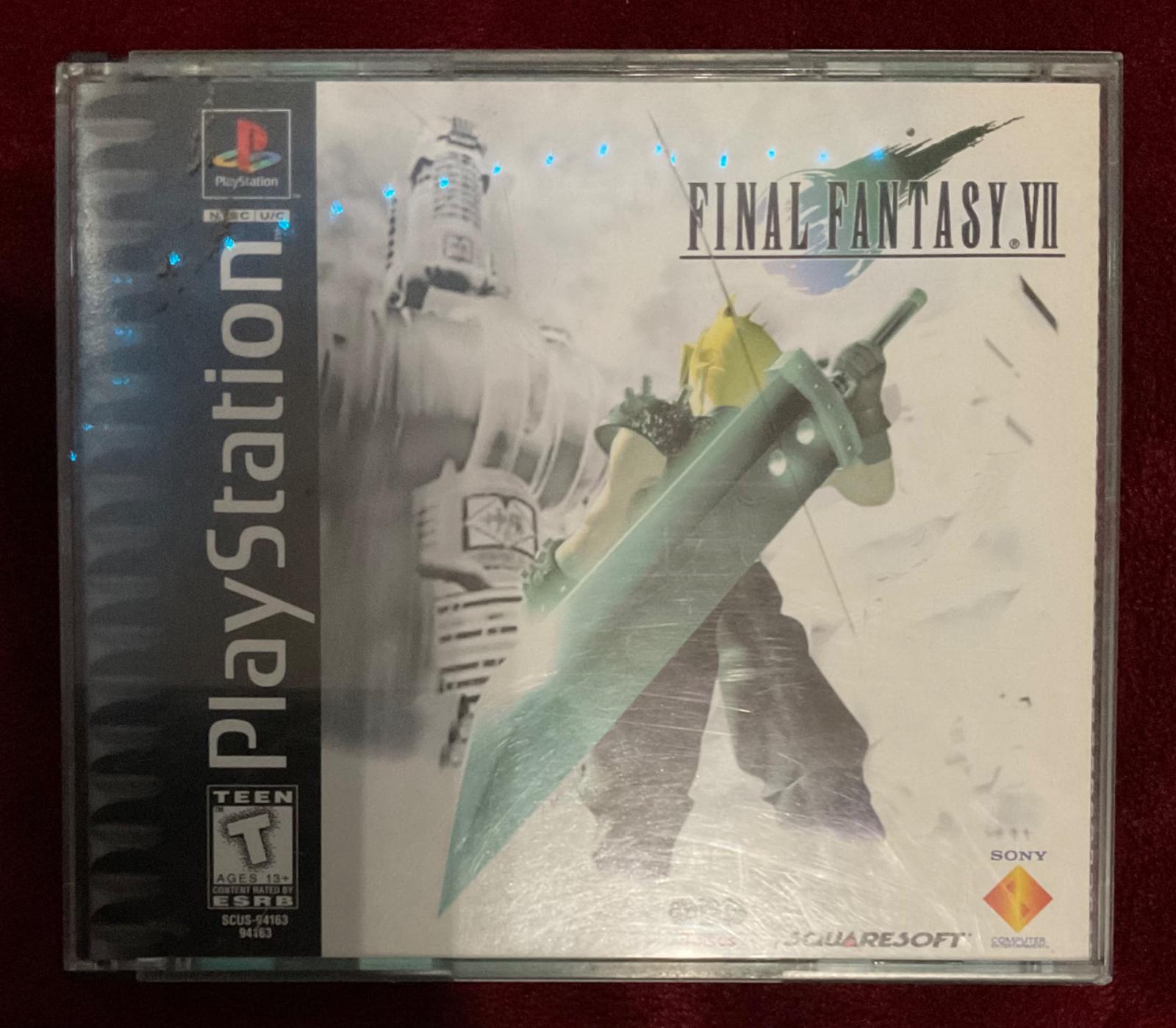 1/3 Final Fantasy 7
  I actually got FF7 loose before this, for my birthday... My mom saw them online SUPER cheap. The first disc did not work tho. So she waited and grabbed this complete one. She is actually the eBay BEAST guys omg. There's a visible crack & some smudges but thog dont caaaare